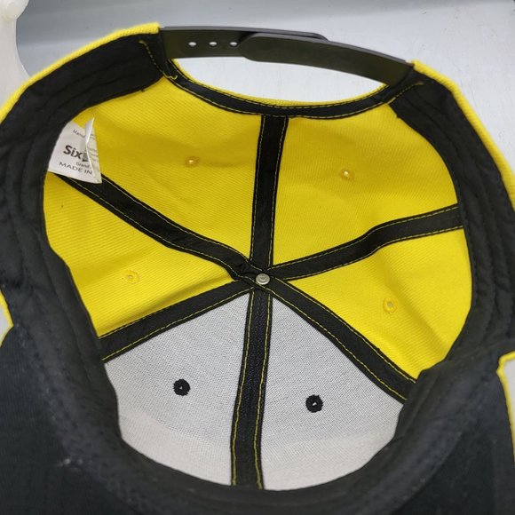 Batman Six Flags DC Comics Snapback Hat Cap Adult Yellow Black Adjustable - Picture 7 of 9